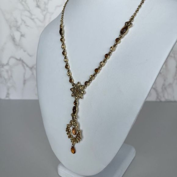 Victorian revival dangle drop briolette necklace - Picture 8 of 9